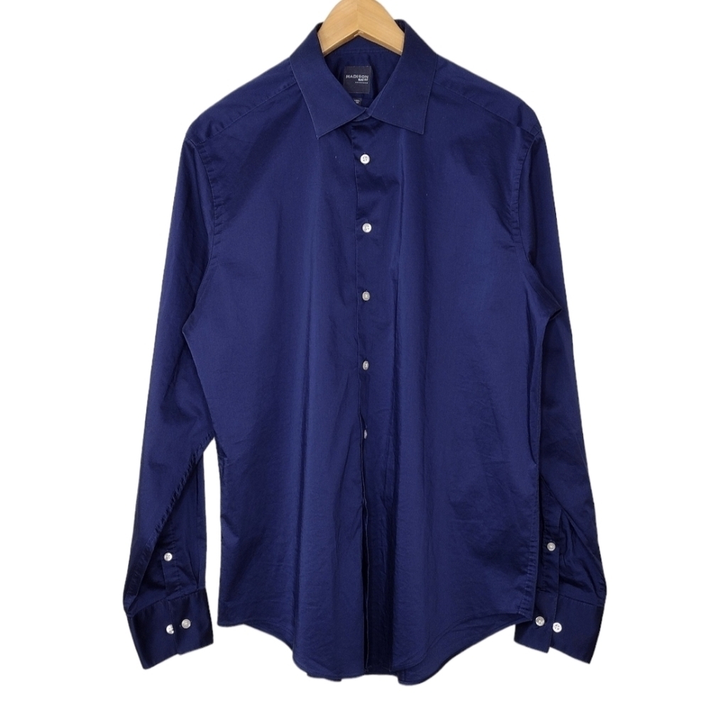 Madison Slim Fit Casual Button Down Front Polo Shirt